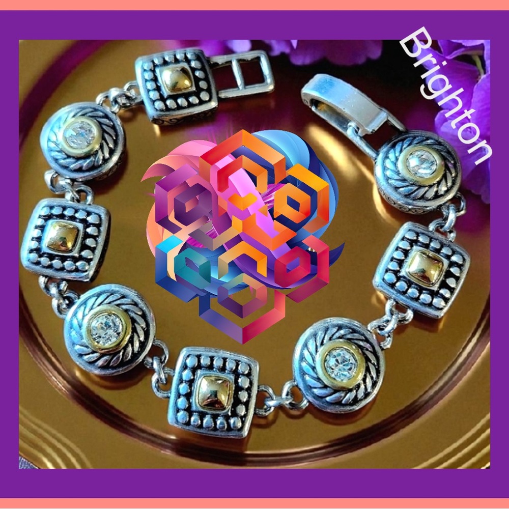 BRIGHTON HEIRESS BRACELET GOLD/SILVER/CRYSTAL - Picture 5 of 16